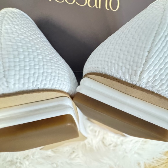 Franco Sarto Tiari Chain Square Toe Loafer White Leather Size 11 - Picture 4 of 8